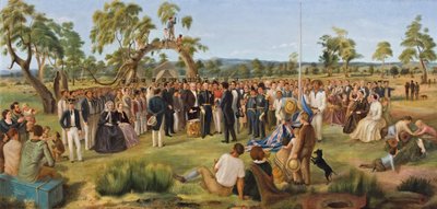 Die Proklamation von Südaustralien 1836 von Charles Hill